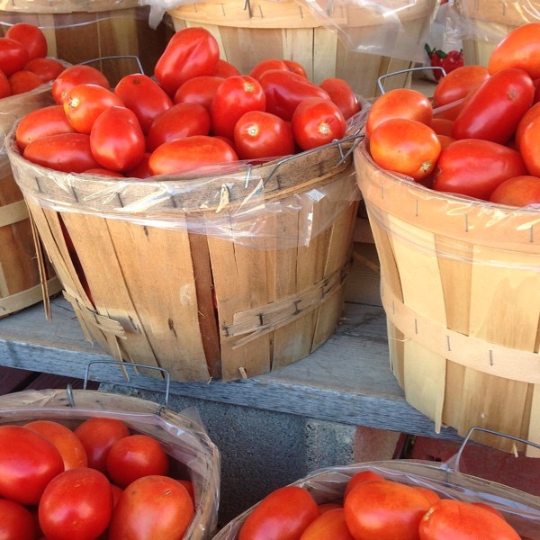 tomatoes in baskets