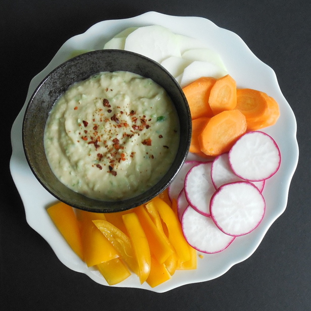White Bean and Garlic Scape Dip Get the Good Stuff
