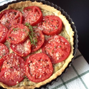 fresh tomato tart