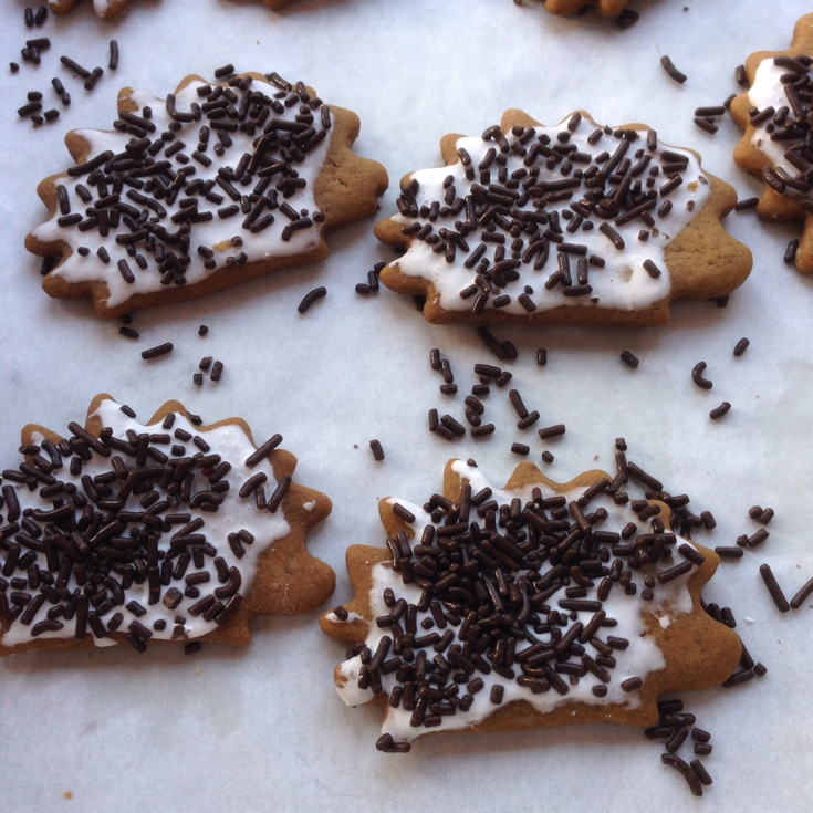 gingerbread hedgehog cookies