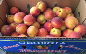 peaches in box