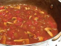 quick chasseur sauce in pot