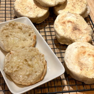 english muffins cooling